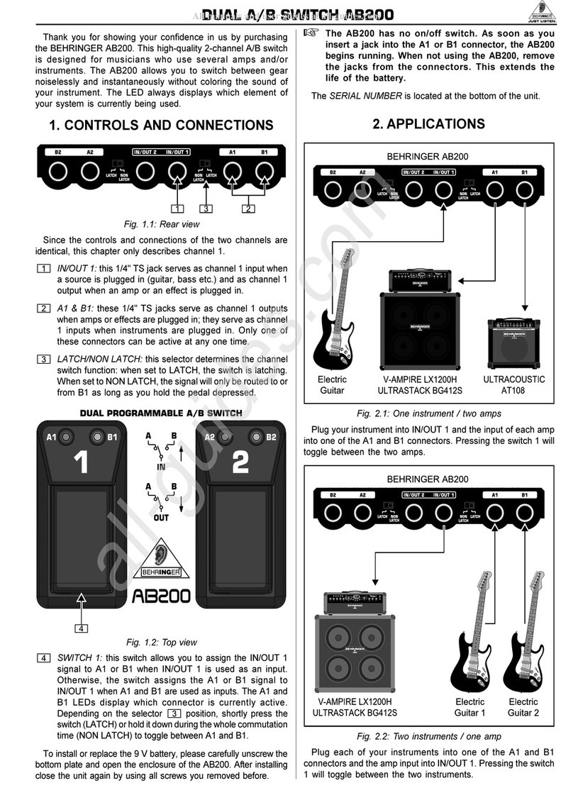 Behringer AB200 manual