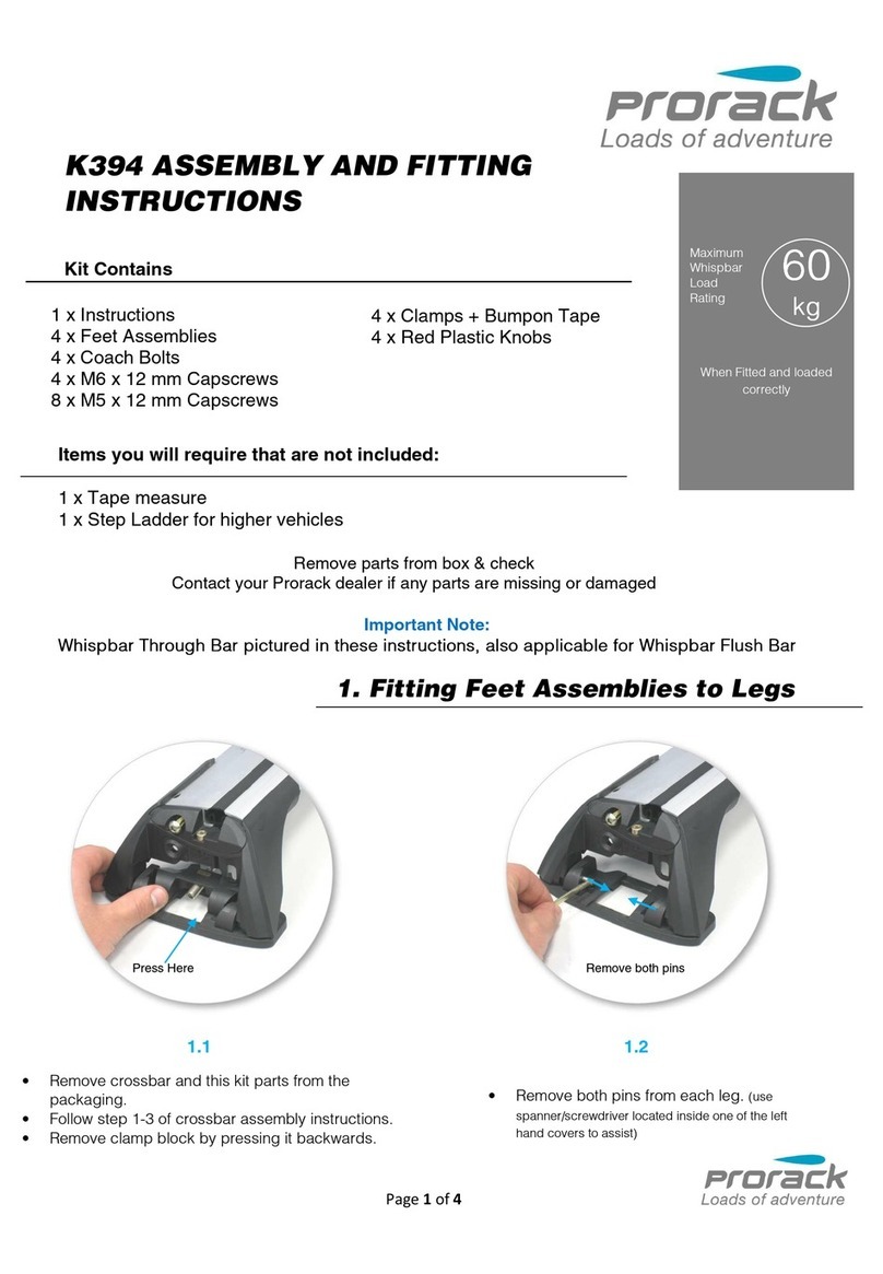 Prorack K394 User manual