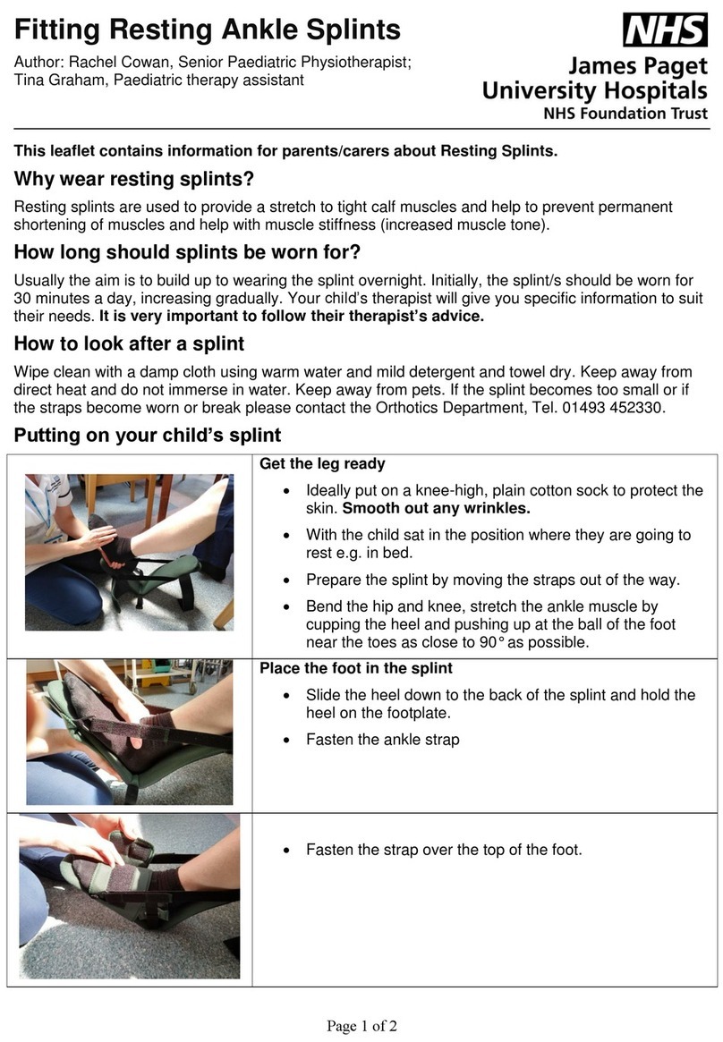 NHS Resting Ankle Splints Fitting instructions NHS Resting Ankle Splints Fitting instructions