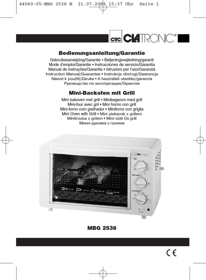 CTC Union Clatronic MBG 2538 Instruction manual & guarantee CTC Union Clatronic MBG 2538 Instruction manual & guarantee