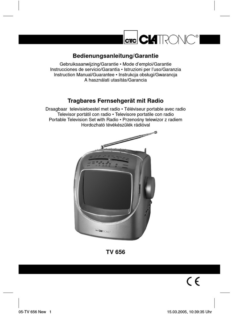 CTC Union Clatronic TV 656 Instruction manual & guarantee