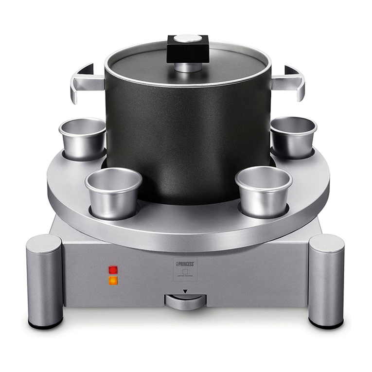 Princess Lets Cook Fondue Deluxe User manual