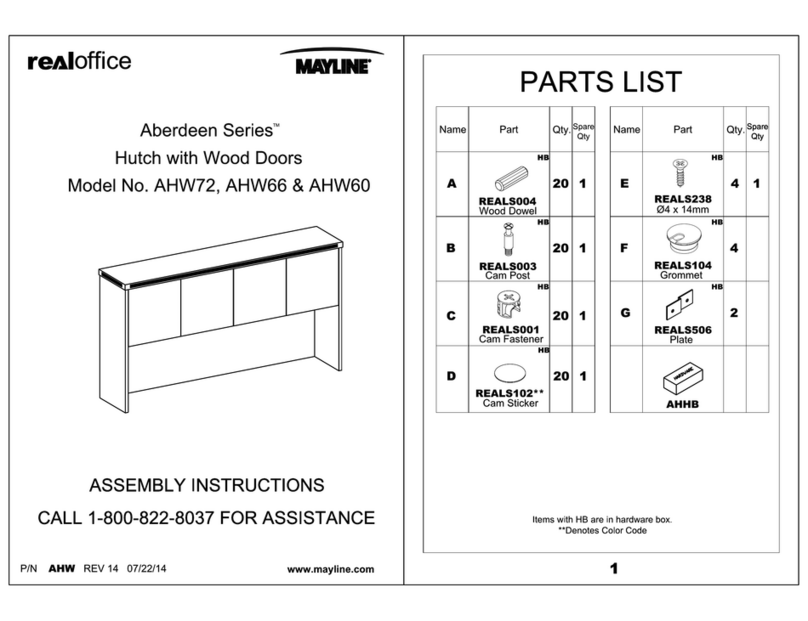 Mayline realoffice Aberdeen Series Assembly instructions Mayline realoffice Aberdeen Series Assembly instructions