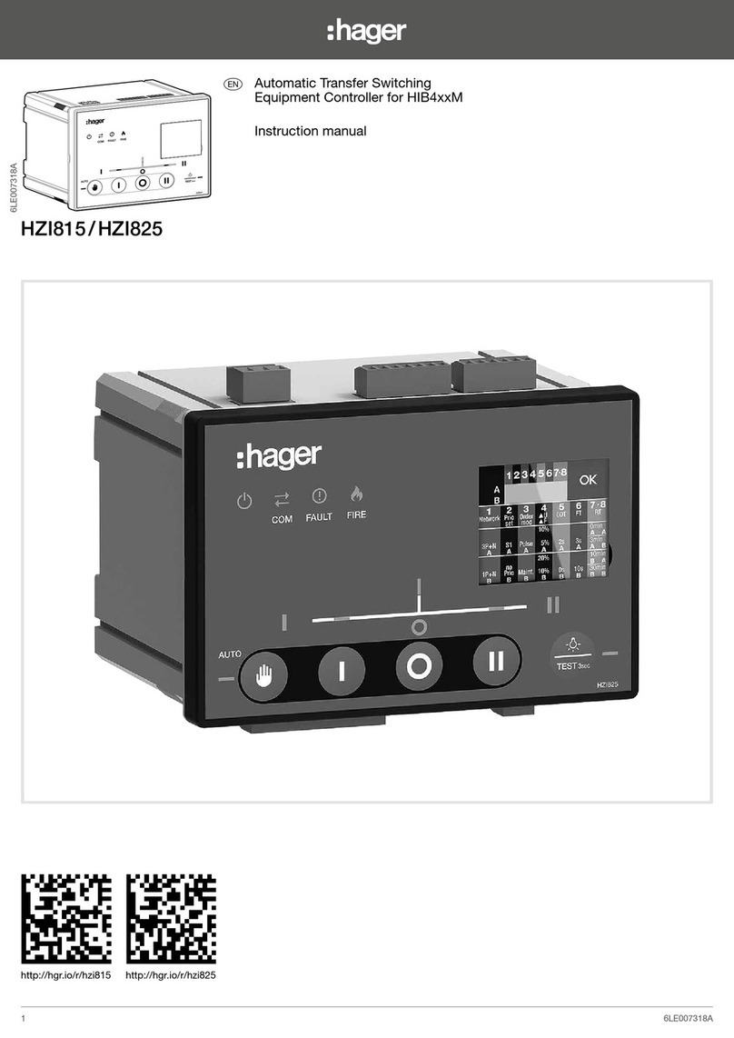hager HZI815 instruction manual