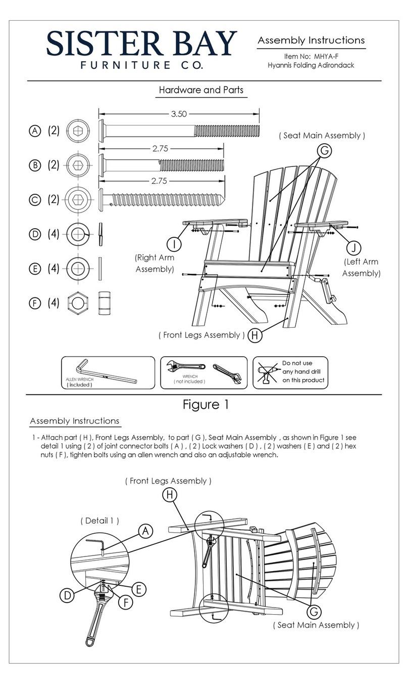 Sister Bay MHYA-F Assembly instructions