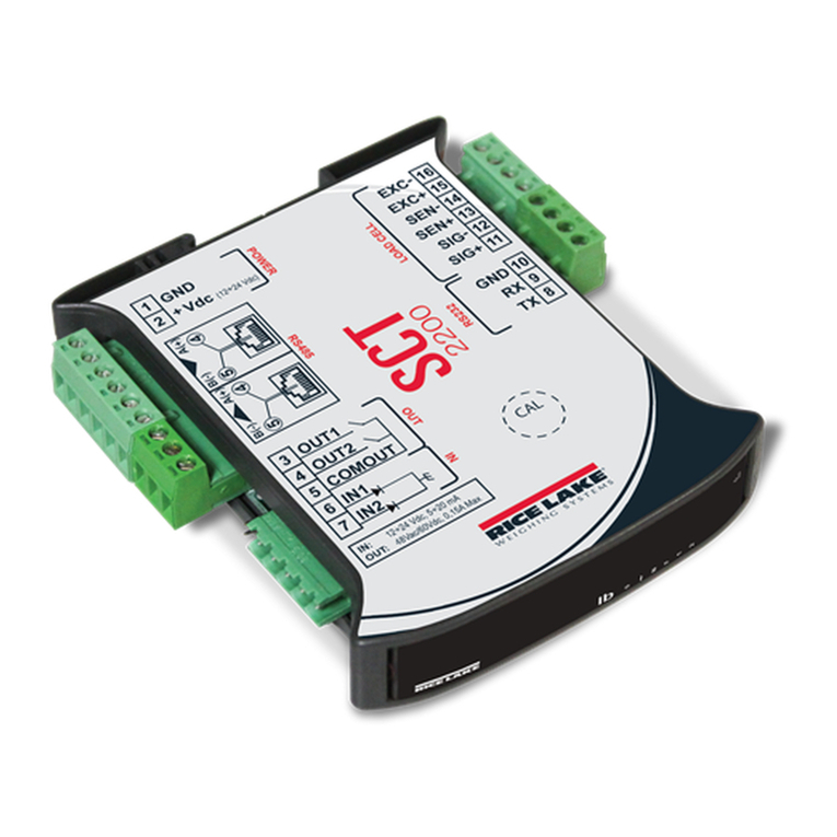 Rice Lake SCT-2200 Quick setup guide