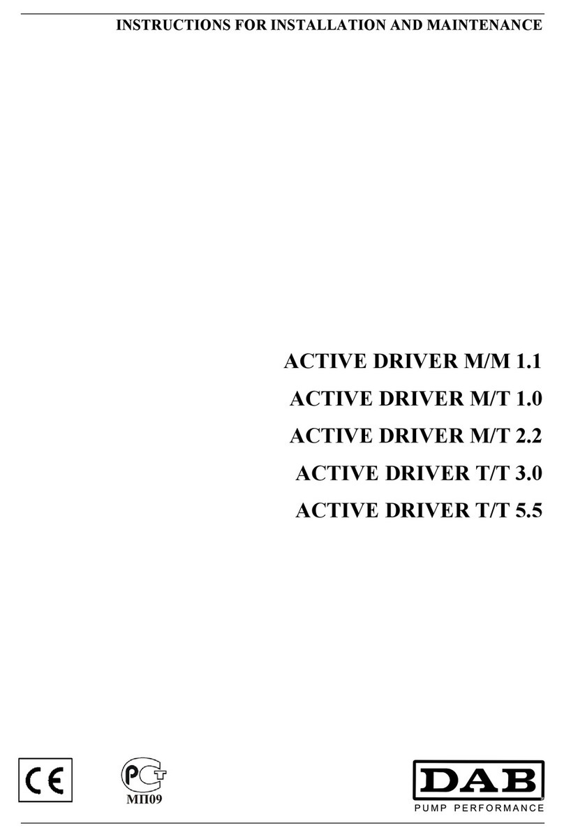DAB PUMPS ACTIVE DRIVER M/M 1.1 Instruction for installation and maintenance