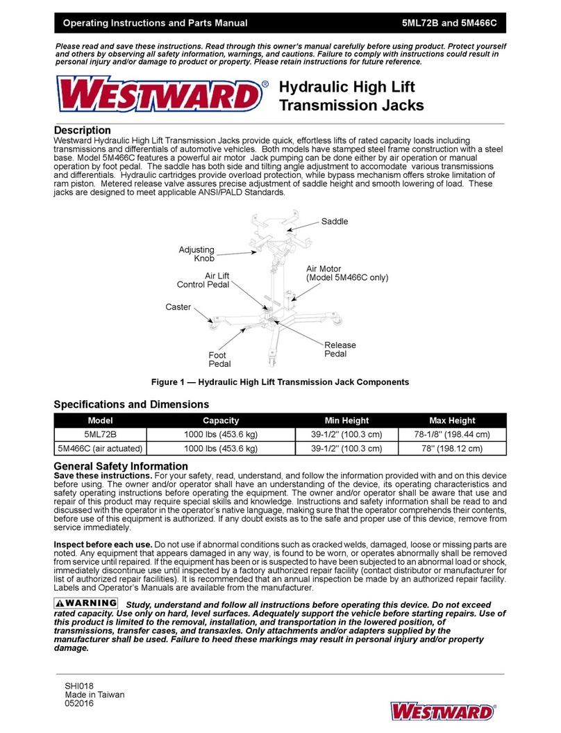 Westward 5ML72B Operating instructions and parts manual