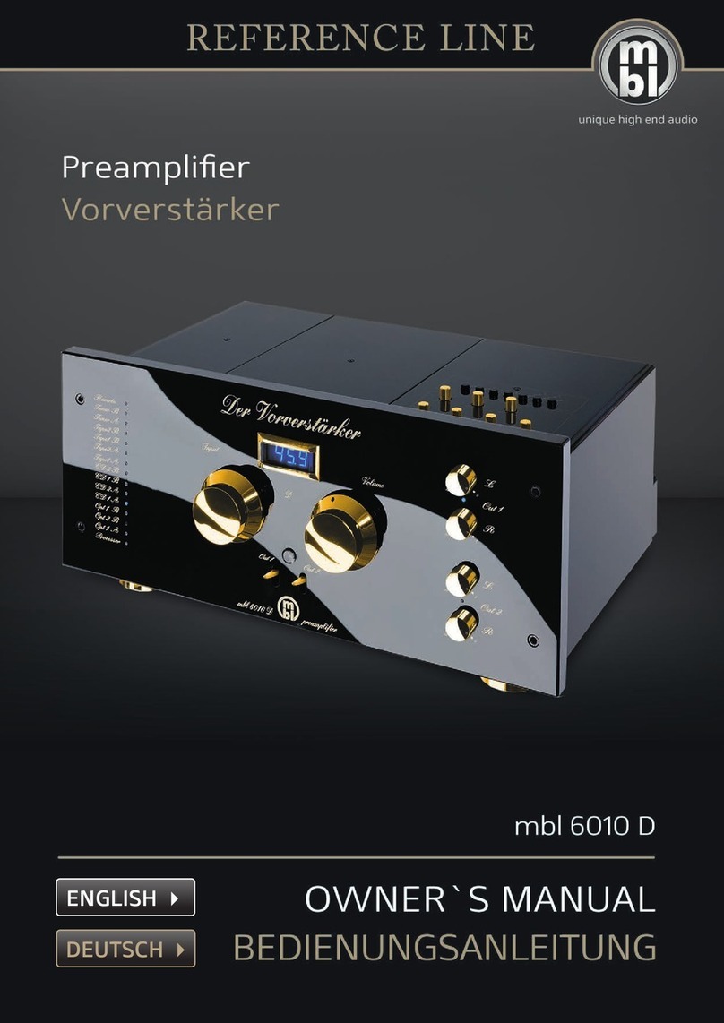 MBL REFERENCE Series owner's manual