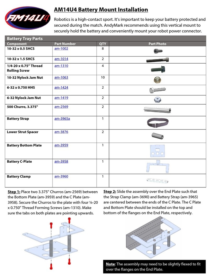AndyMark AM14U4 Battery Mount Installation