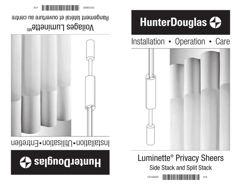 HunterDouglas Luminette Installation operation care