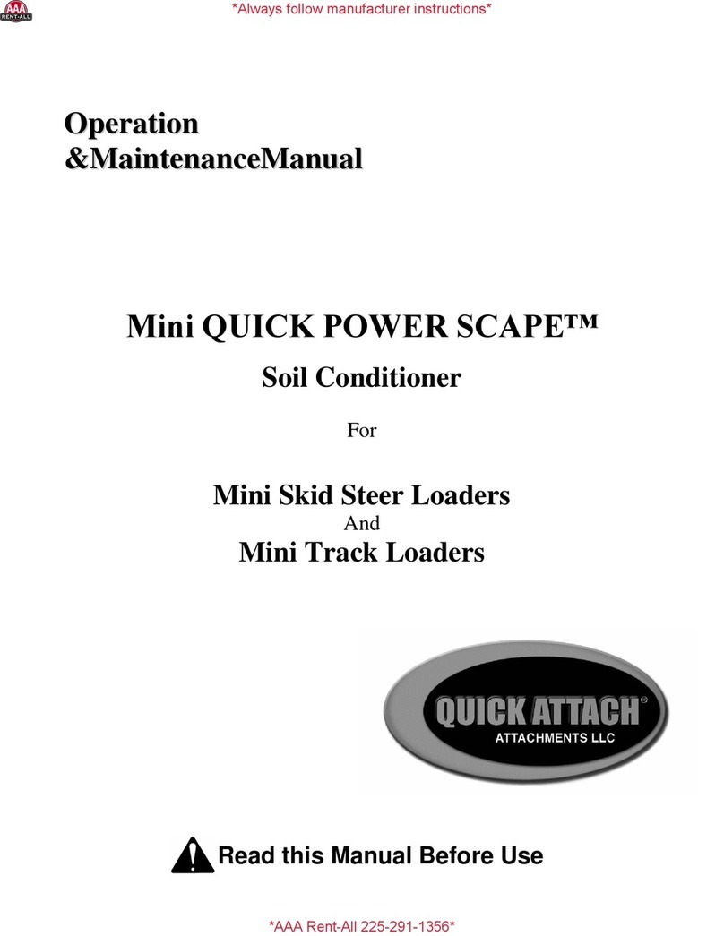 Quick Attach QUICK POWER SCAPE Mini Operation & maintenance manual Quick Attach QUICK POWER SCAPE Mini Operation & maintenance manual