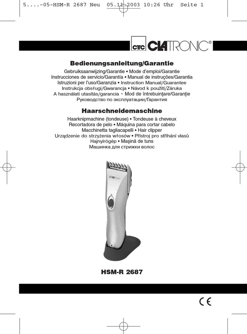 CTC Union Clatronic HSM-R 2687 Instruction manual & guarantee