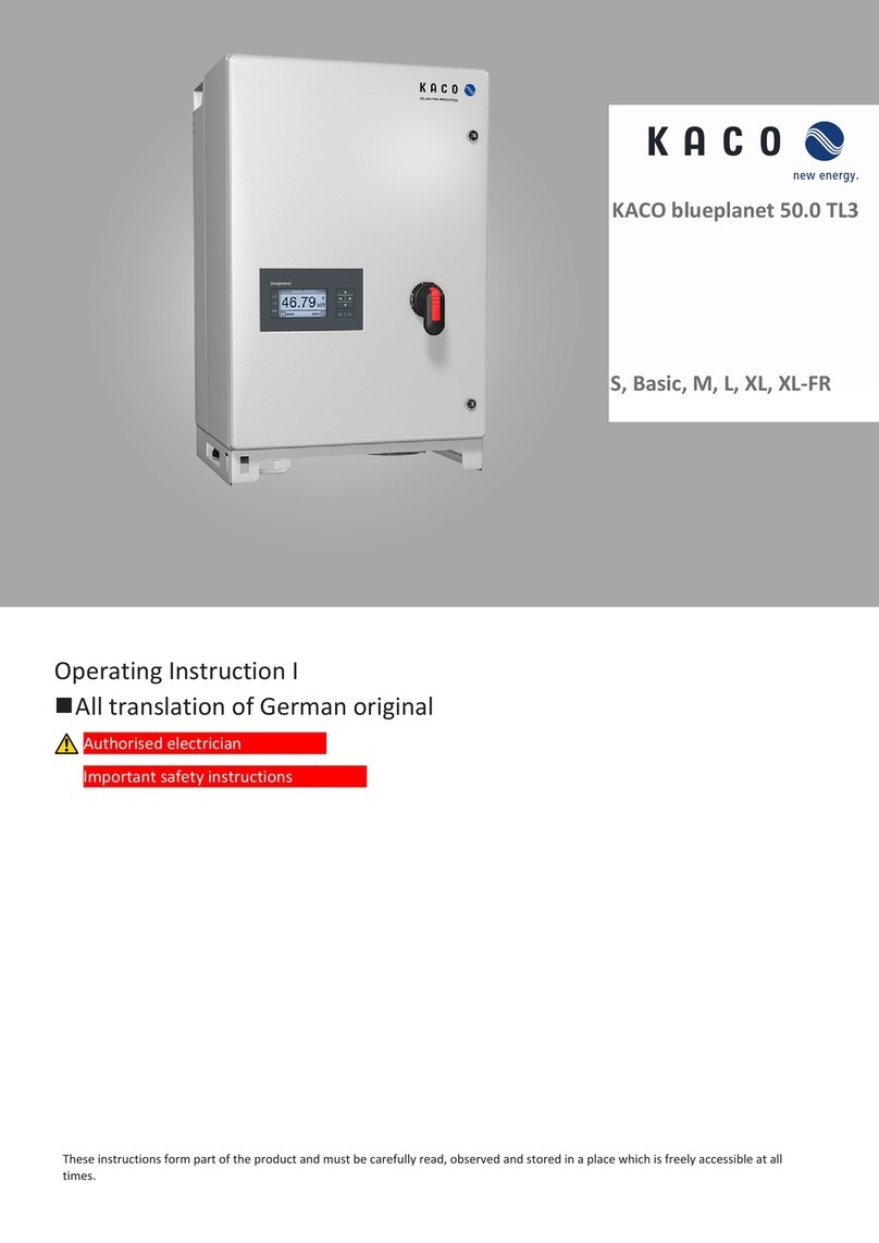 Kaco blueplanet 50.0 TL3 Basic User manual