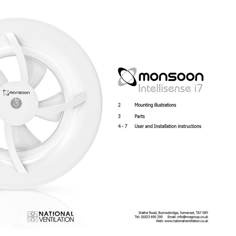 National Ventilation Monsoon Intellisense i7 User manual National Ventilation Monsoon Intellisense i7 User manual