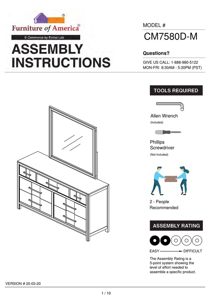 Furniture of America CM7580D-M Assembly instructions