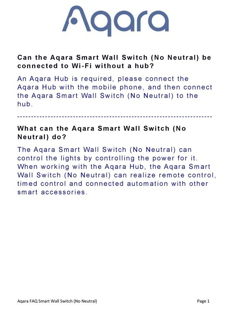 Aqara Smart Wall Switch (No Neutral) User manual