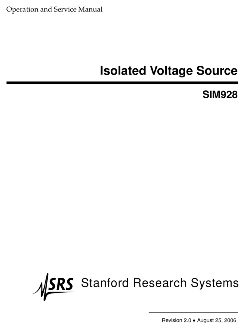 SRS Labs SIM928 Operation and service manual