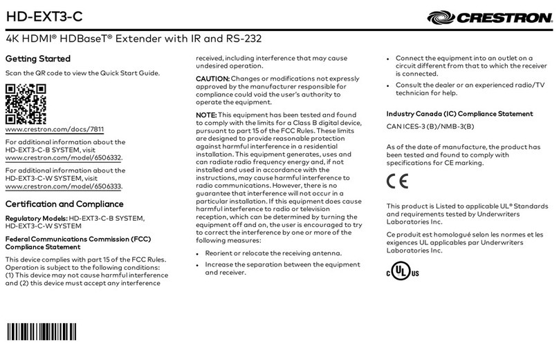 Crestron HD-EXT3-C User manual