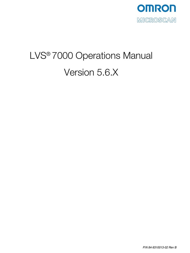 Omron Microscan LVS 7000 Operation manual