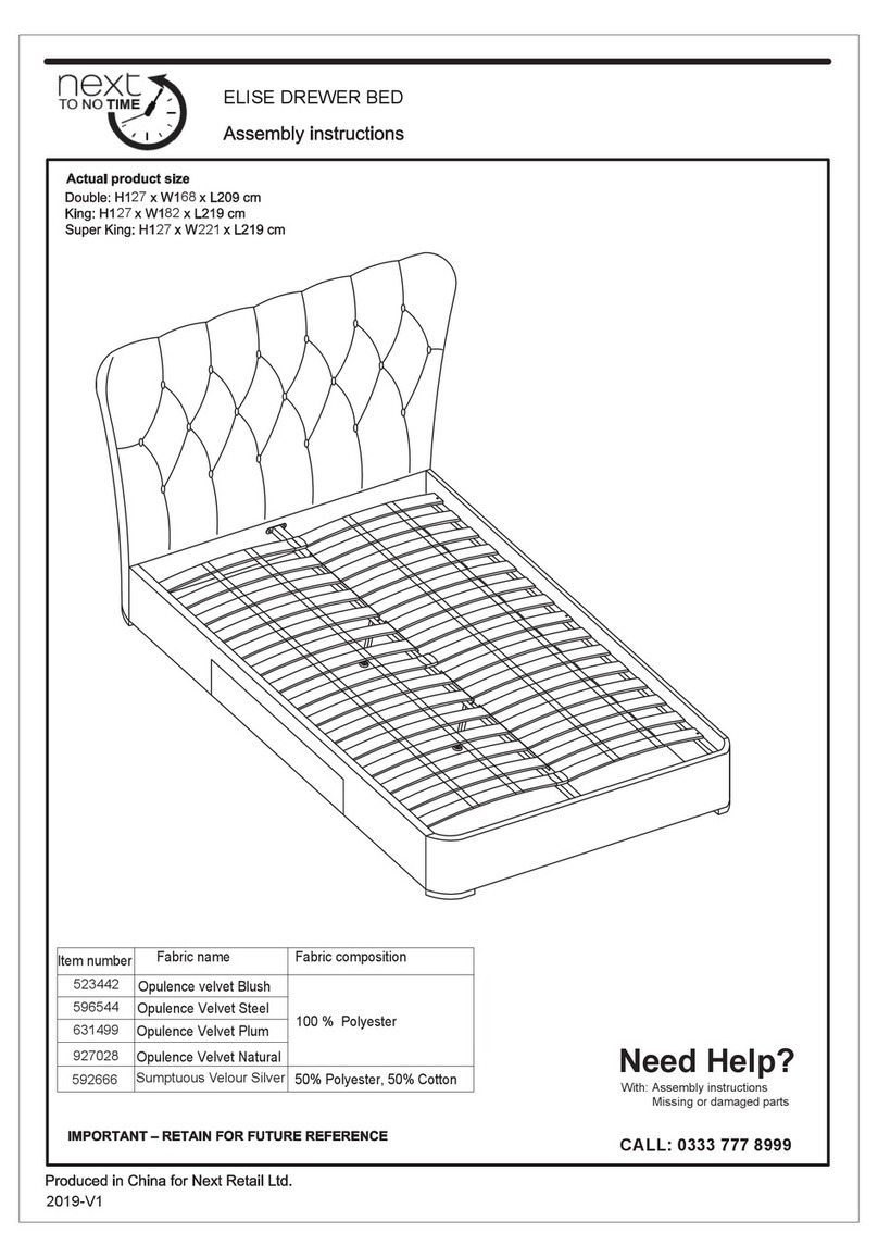 Next ELISE DREWER BED User manual Next ELISE DREWER BED User manual