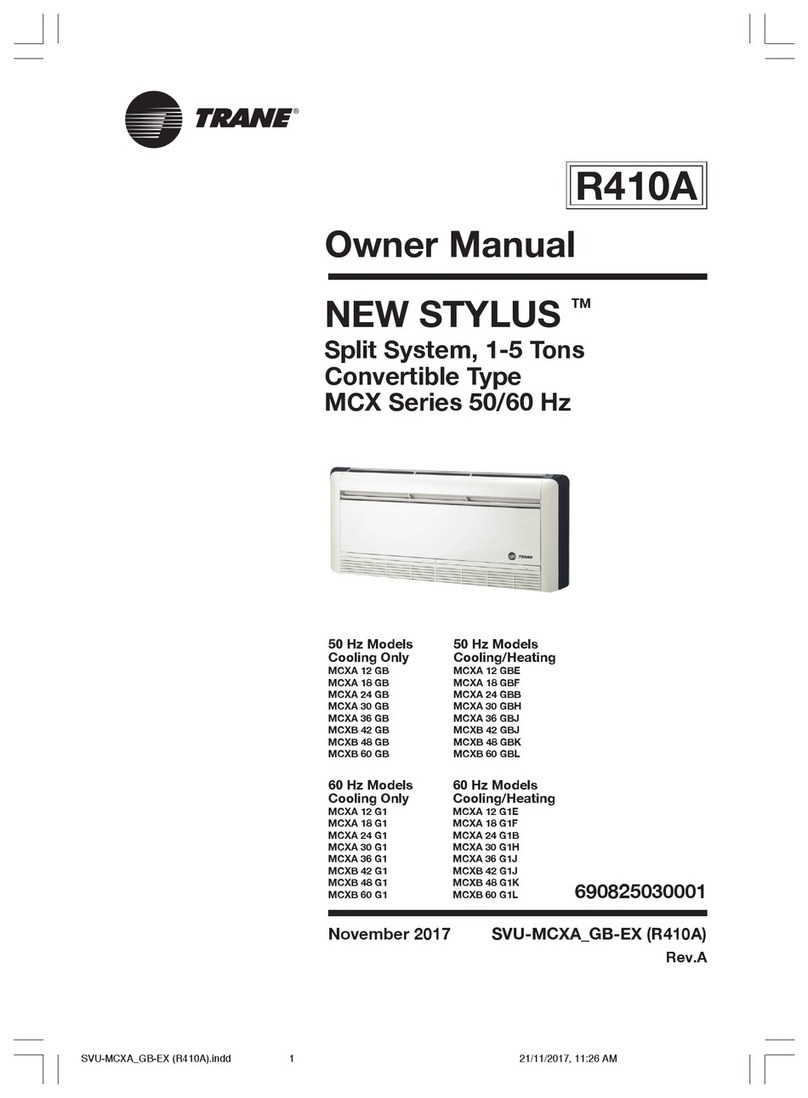 Trane NEW STYLUS MCX Series User manual