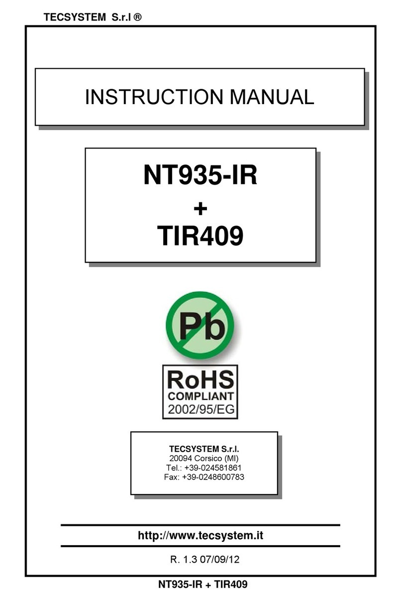 TECSYSTEM NT935-IR instruction manual