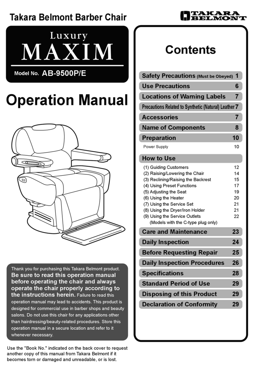Takara Belmont Luxury MAXIM AB-9500P User manual