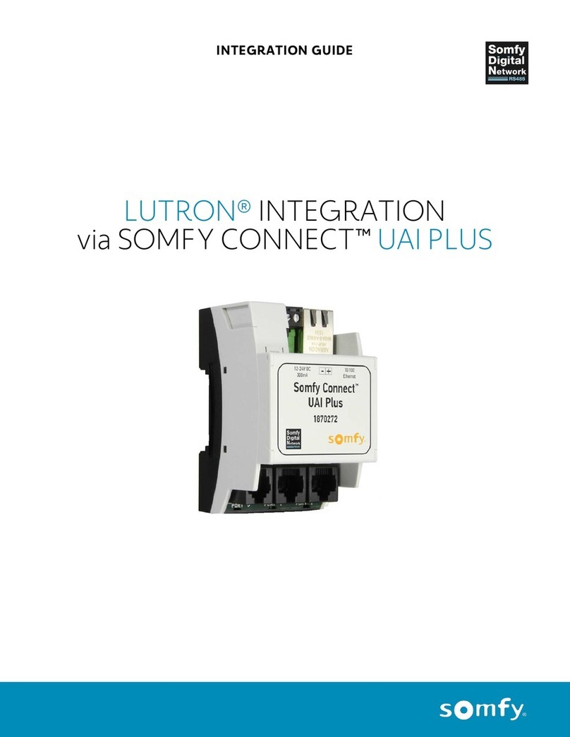 SOMFY Connect UAI Plus Integration guide SOMFY Connect UAI Plus Integration guide