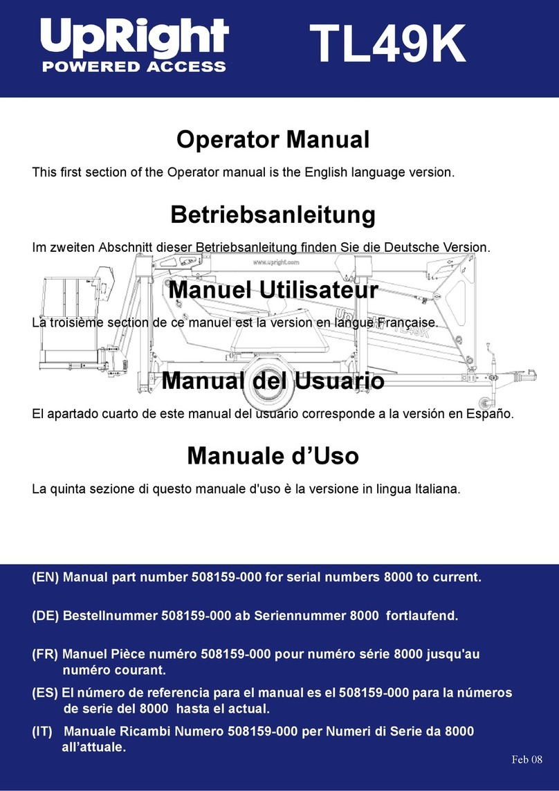 Upright TL49K Operator's manual