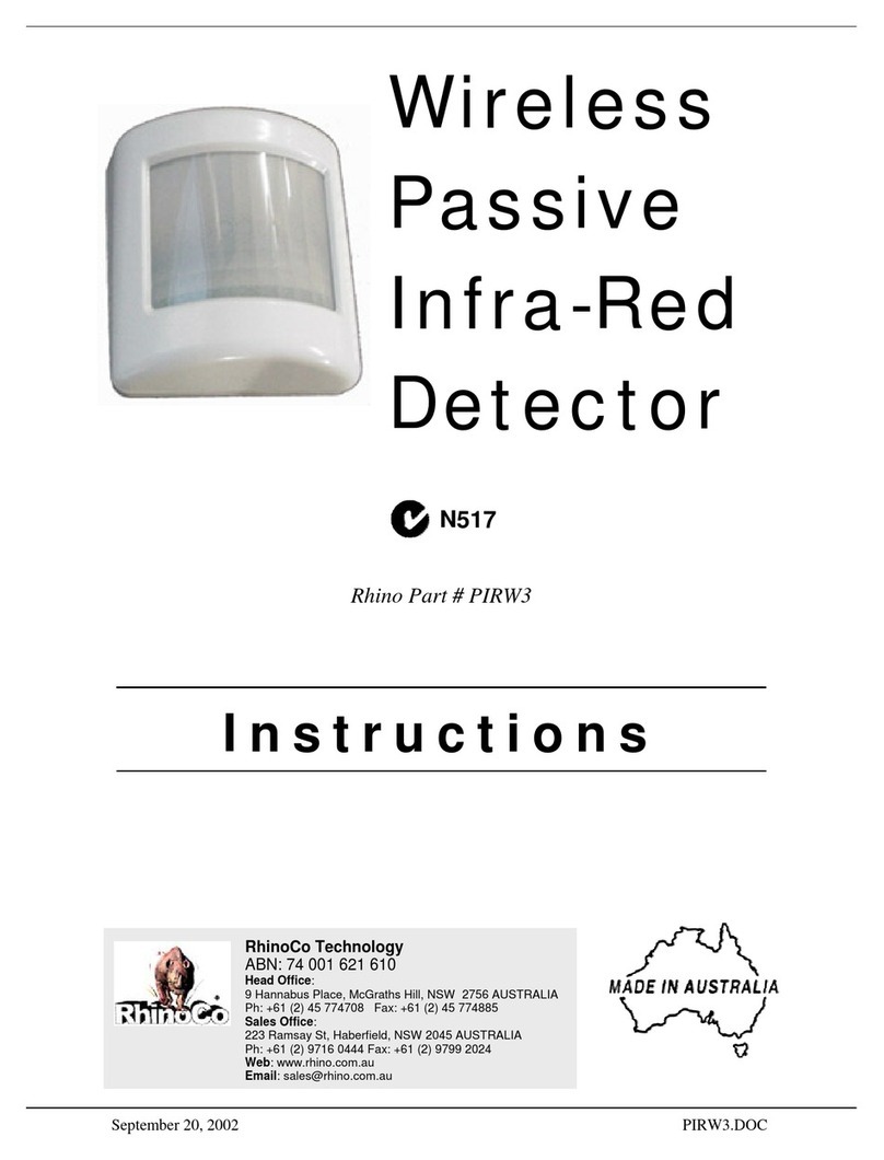 RHINO PIRW3 instructions