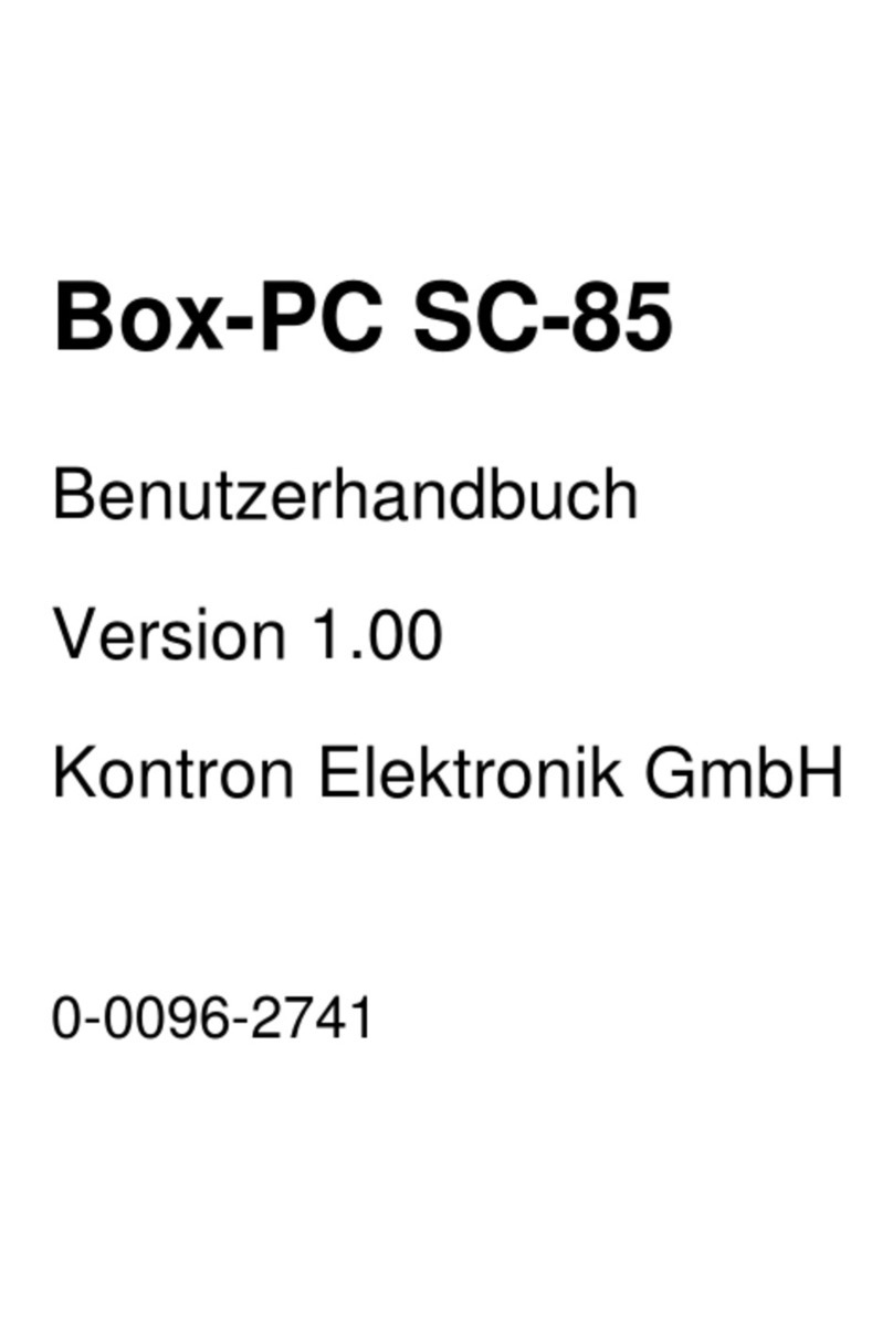 Kontron Box-PC SC-85-A User manual