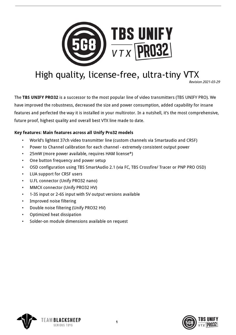Team Blacksheep TBS UNIFY PRO32 5G8 nano User manual