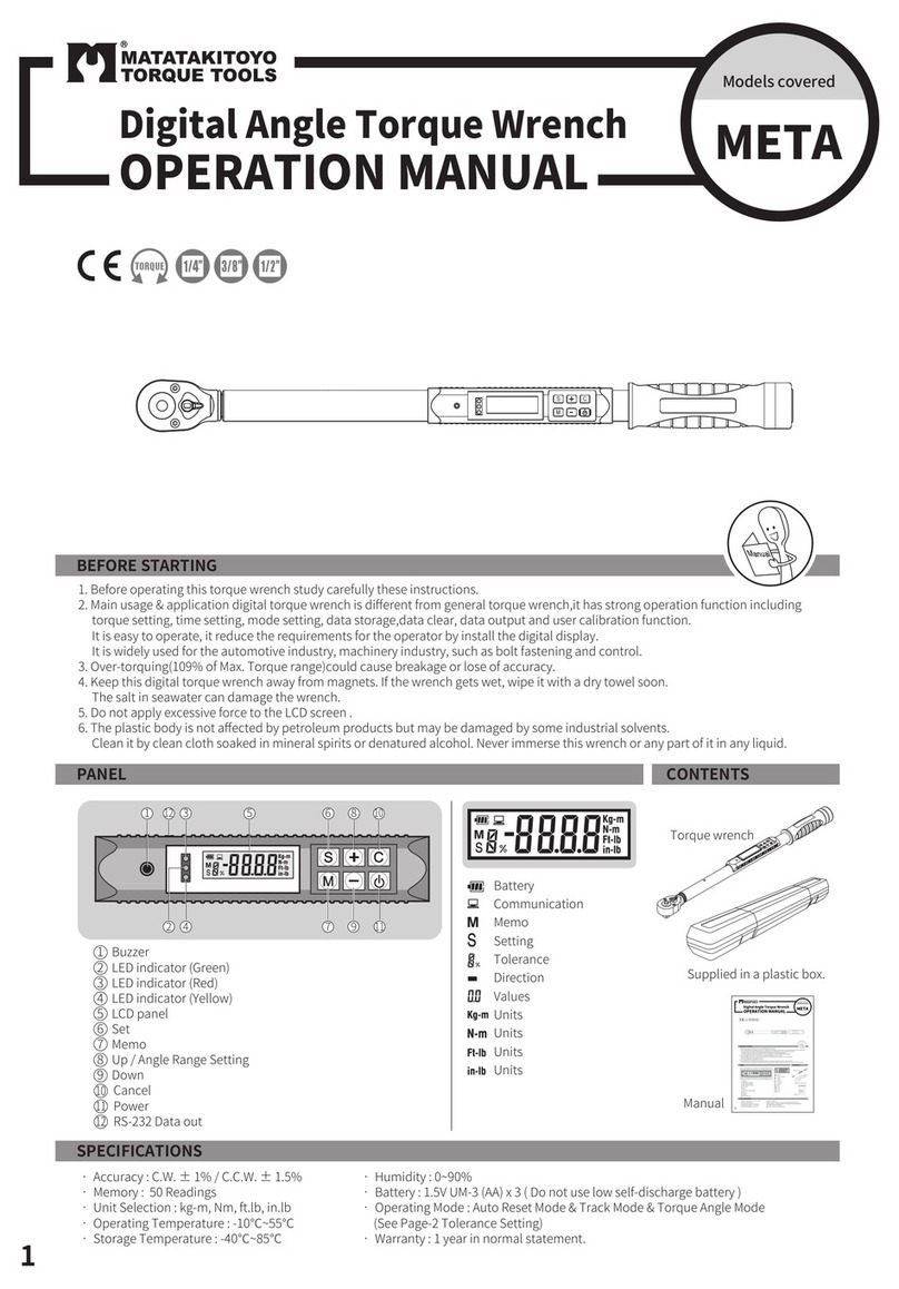 Matatakitoyo Torque Tools META Operation manual