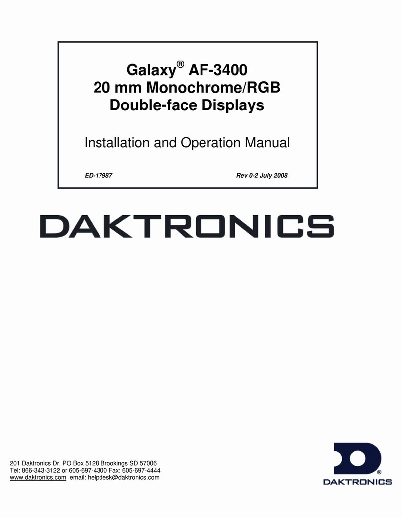 Daktronics Galaxy AF-3400 Series User manual