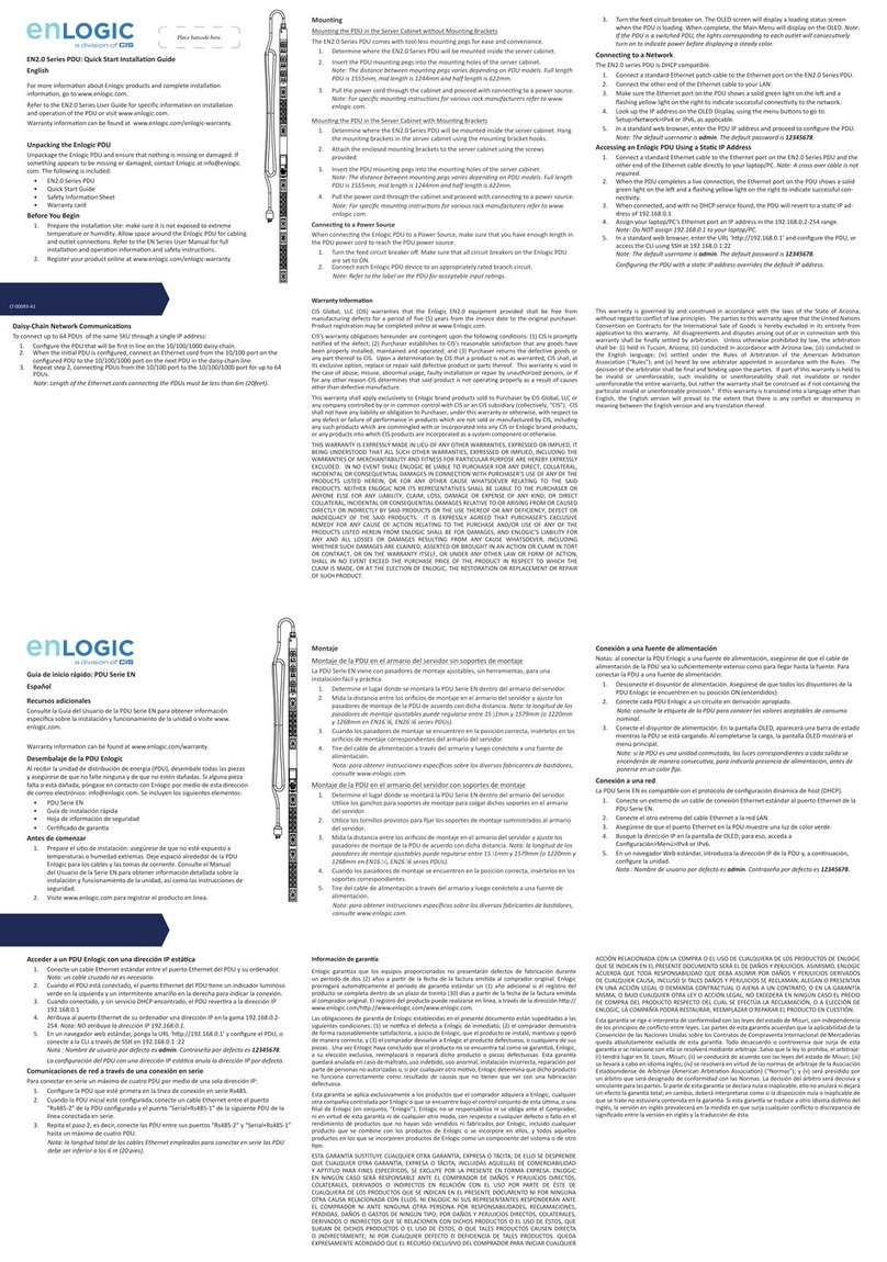 CIS Enlogic EN2.0 Series Quick start installation guide
