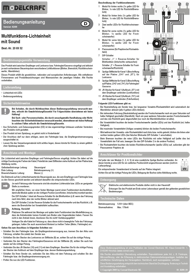 ModelCraft 20 69 32 operating instructions