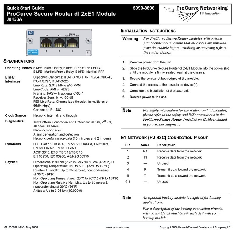 ProCurve J8456A quick start guide
