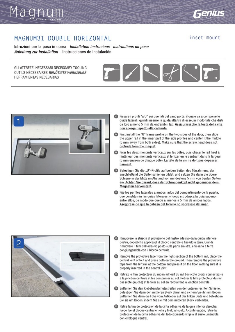 Genius MAGNUM31 DOUBLE HORIZONTAL installation instructions