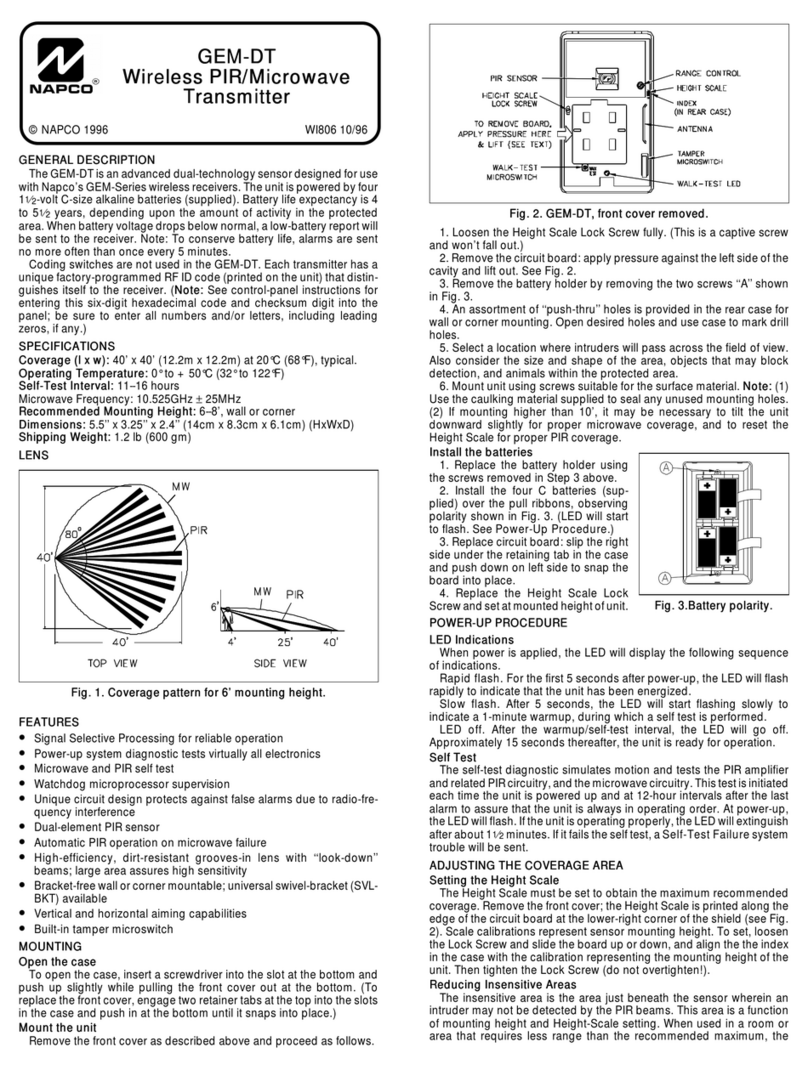 NAPCO GEM-DT User manual