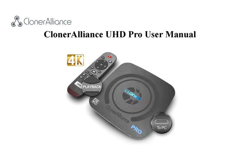 Cloner Alliance UHD Pro User manual