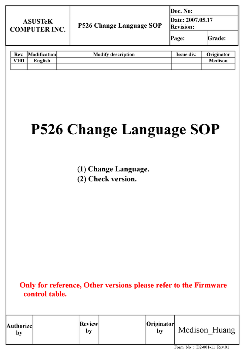 ASUSTeK COMPUTER P526 User manual