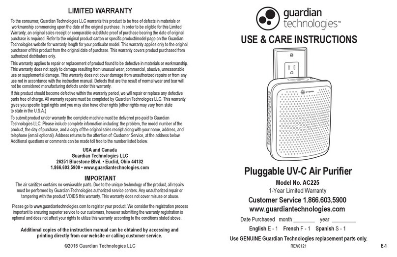 Guardian AC225 Quick reference guide