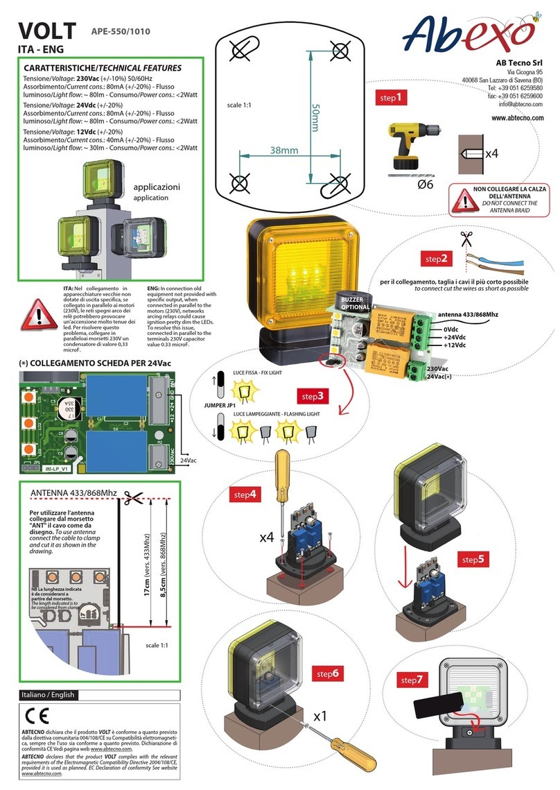 ab Abexo VOLT quick start guide