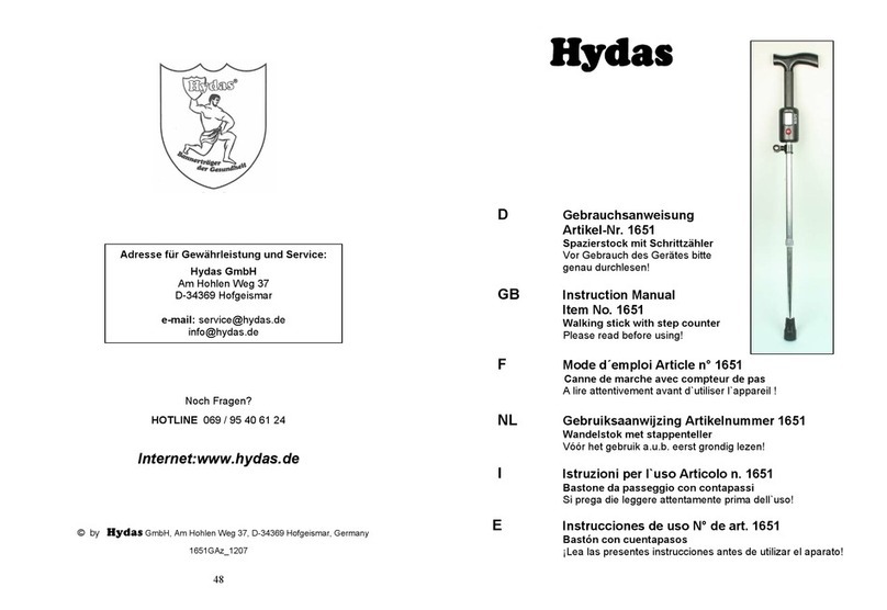 Hydas 1651 instruction manual