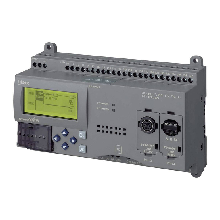 IDEC SmartAXIS Touch FT1A Series instruction sheet