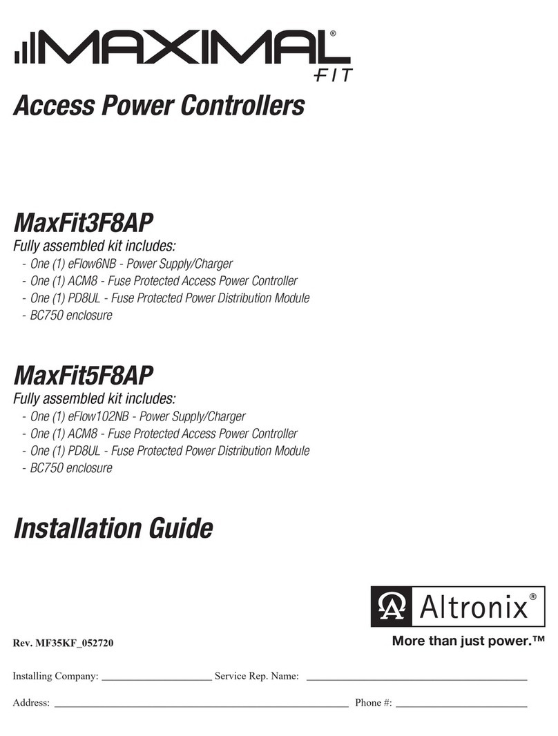 Altronix MaxFit3F8AP User manual