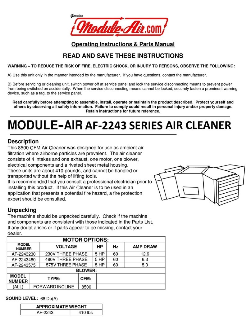 MODULE-AIR AF-2243 Series Operating instructions & parts manual