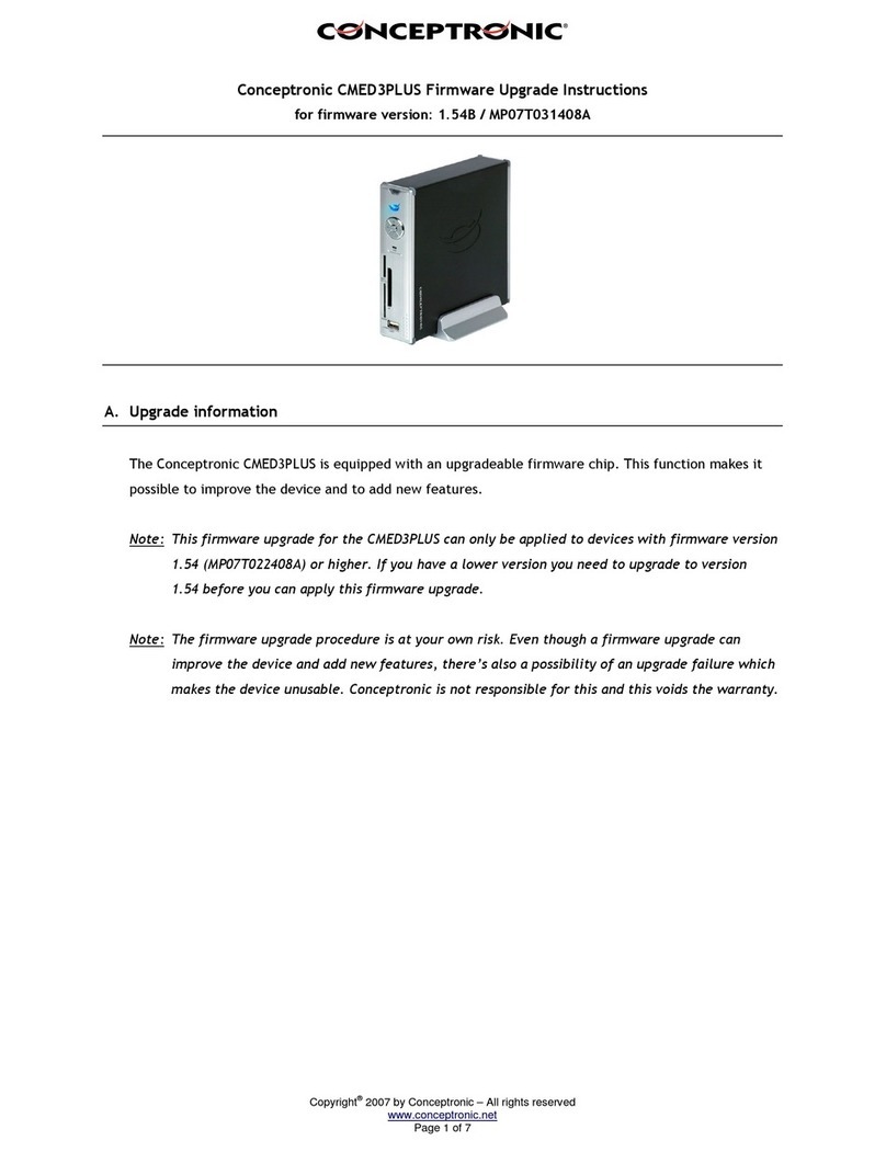 Conceptronic CMED3PLUS Firmware Upgrade Instructions