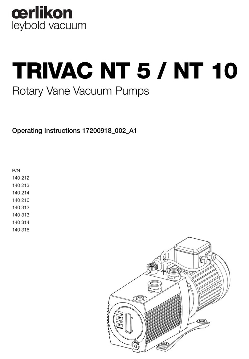 Oerlikon TRIVAC NT 5 User manual